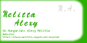 melitta alexy business card